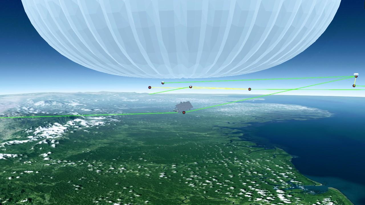 Ballon développé par la société "Loon" - image de synthèse [Loon]
