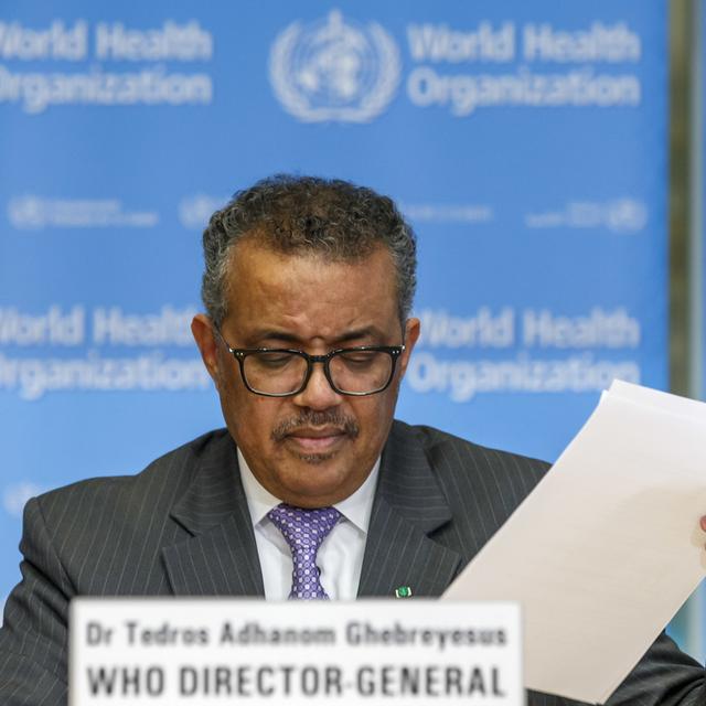 Tedros Adhanom Ghebreyesus, directeur général de l'OMS. [Keystone - Salvatore Di Nolfi]