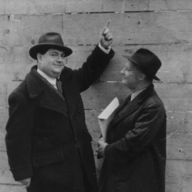 Darius Milhaud et Paul Hindemith à Zurich, le 28 mai 1938. [Fondation Hindemith, Blonay (CH)]