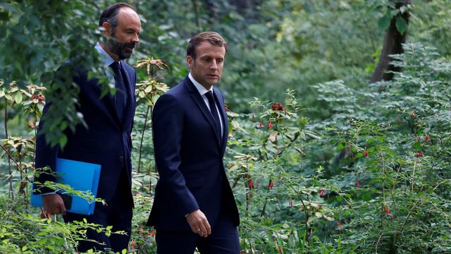 Le président Emmanuel Macron et son Premier ministre Edouard Philippe se sont rencontrés lundi 29 juin au lendemain des élections municipales. [AFP - Christian Hartmann]