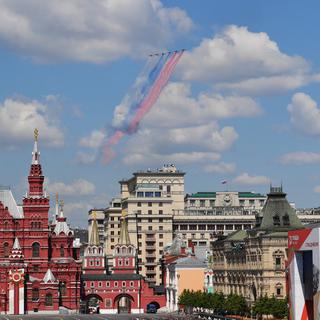 La Russie marque les 75 ans de la victoire de l’URSS sur l'Allemagne nazie, le 24 juin 2020, avec une grande parade militaire. [AFP - Vladimir Pesnya / Host photo agency]