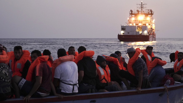 Le navire Ocean Viking (SOS Méditerranée) au large de Malte en septembre 2019. [AP/Keystone - Renata Brito]