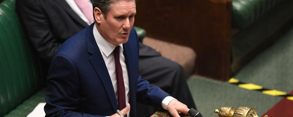 Keir Starmer au Parlement britannique, 22.04.2020. [UK Parliament/EPA/Keystone - Jessica Taylor]