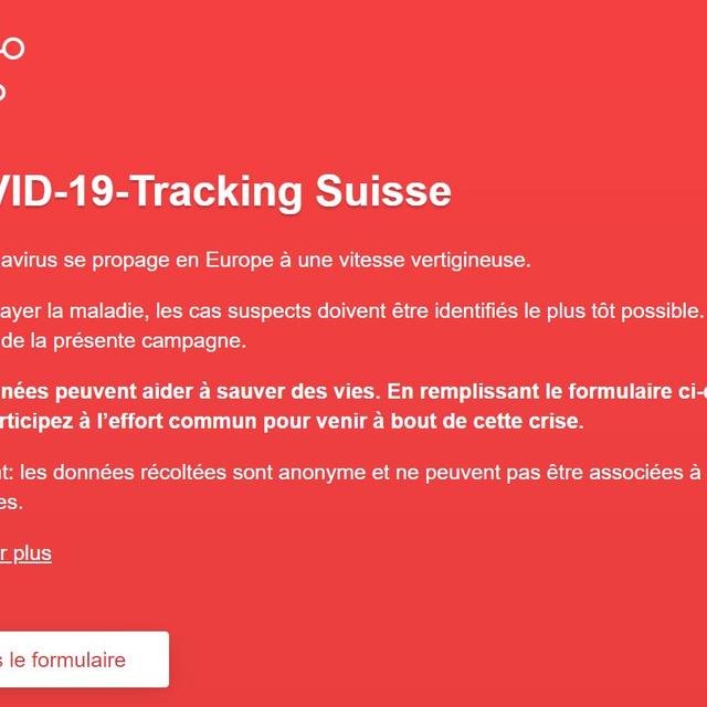 Le site covidtracker.ch propose aux Suisses d'aider à identifier les foyers d'infection. [www.covidtracker.ch]