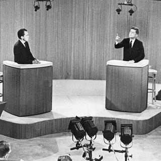 Débat présidentiel entre Richard Nixon et John F. Kennedy, le 12 octobre 1960. [Keystone - AP Photo/Str]