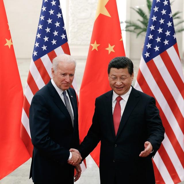 Joe Biden et Xi Jinping. [Pool/EPA/Keystone - Lintao Zhang]