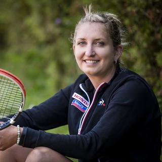 La joueuse de tennis suisse Timea Bacsinszky. [Keystone - Jean-Christophe Bott]