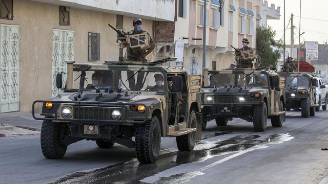 Forces de sécurité tunisiennes en patrouille à Gabès, 21.08.2020. [Anadolu Agency/AFP - Nacer Talel]