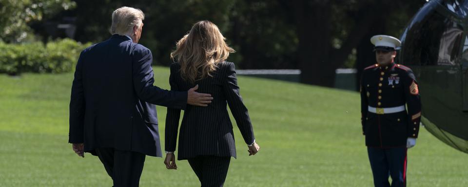 Le président Donald Trump et son épouse Melania, photographiés ici le 29 septembre à la Maison-Blanche. [Keystone - Carolyn Kaster]