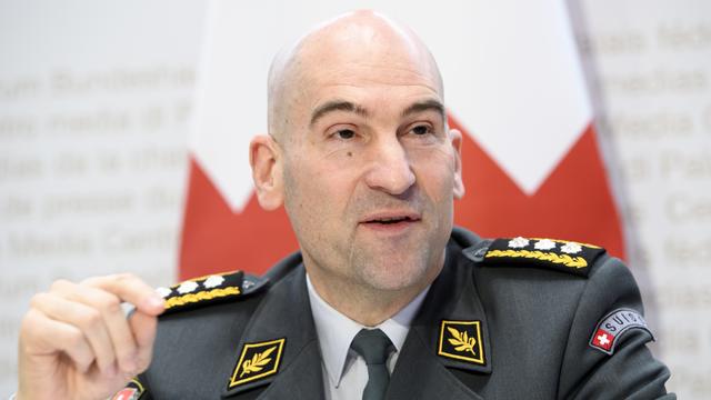 Thomas Süssli, le chef de l'armée suisse. [Keystone - Anthony Anex]