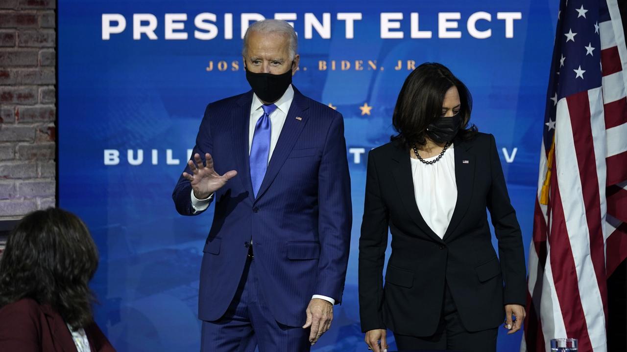 Joe Biden et Kamala Harris à Wilmington, 01.12.2020. [AP/Keystone - Andrew Harnik]