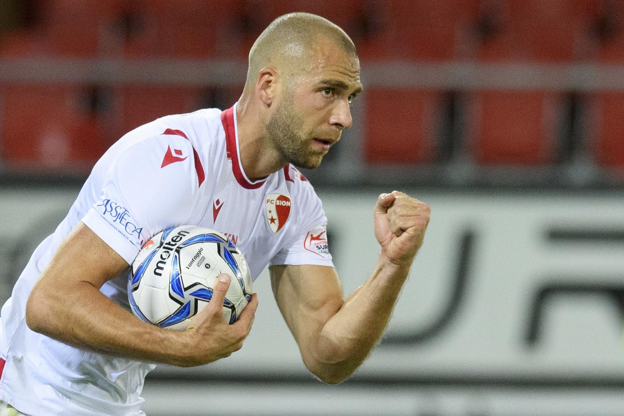 Pajtim Kasami, sauveur du FC Sion. [Keystone - Laurent Gillieron]