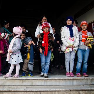 Le camp de réfugiés kurdes à Lavrio. [NurPhoto/ AFP - Maria Chourdari]