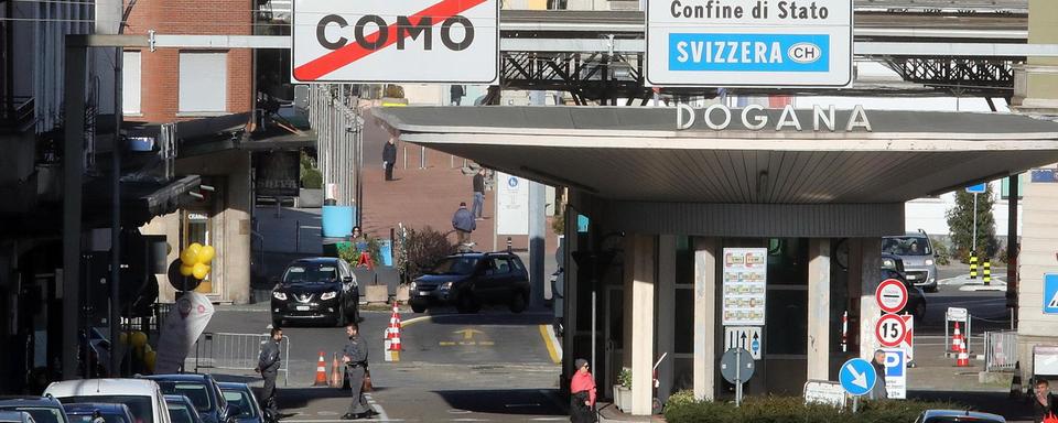 La frontière italo-suisse de Côme/Ponte Chiasso. [EPA/Keystone - Matteo Bazzi]