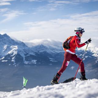 Thibe Deseyn a rejoint l'équipe suisse de ski-alpinisme en 2017. [Keystone - Gabriel Monnet]