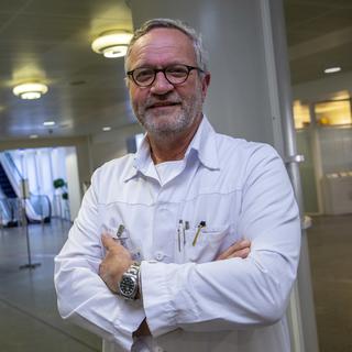 Jérôme Pugin, médecin-chef du service des soins intensifs des Hôpitaux universitaires de Genève. [Keystone - Salvatore Di Nolfi]