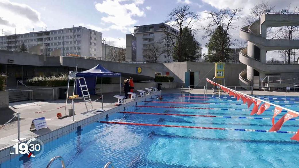 La piscine olympique en plein air de Lancy, dans le canton de Genève. [RTS]