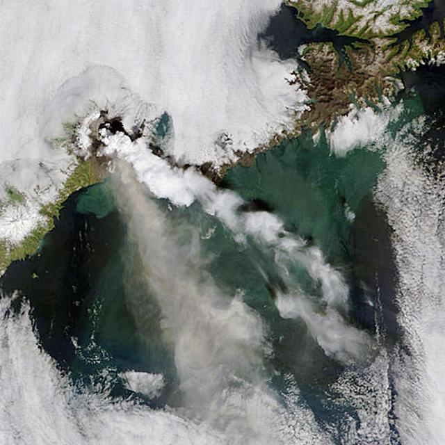 L'éruption du volcan Okmok en Alaska en l'an 43 avant Jésus-Christ a contribué à la chute de la République romaine.
NASA
AFP [NASA]