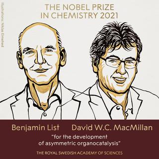 Le Prix Nobel de Chimie est attribué conjointement à Benjamin List and David W.C. MacMillan. [Nobel Prize - Niklas Elmehed]