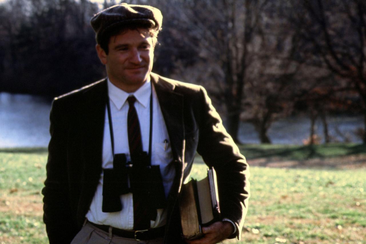 L'acteur Robin Williams joue le rôle de John Keating, professeur de lettres, dans "Le Cercle des poètes disparus" sorti en 1989.