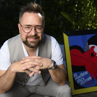 Le directeur du Montreux Jazz Festival, Mathieu Jaton, le 1er juin 2021. [Keystone - Laurent Gillieron]
