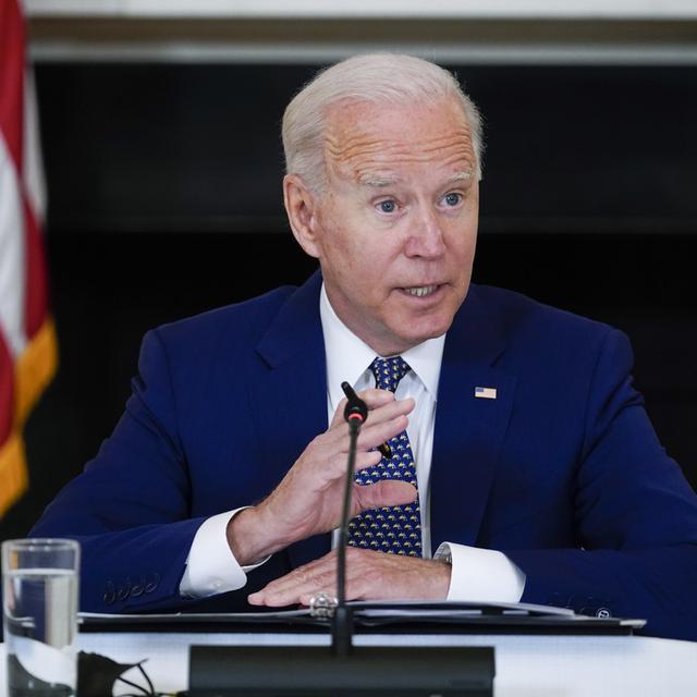 Joe Biden, photographiée le 5 août lors d'une réunion à la Maison Blanche. [Keystone - Evan Vucci]