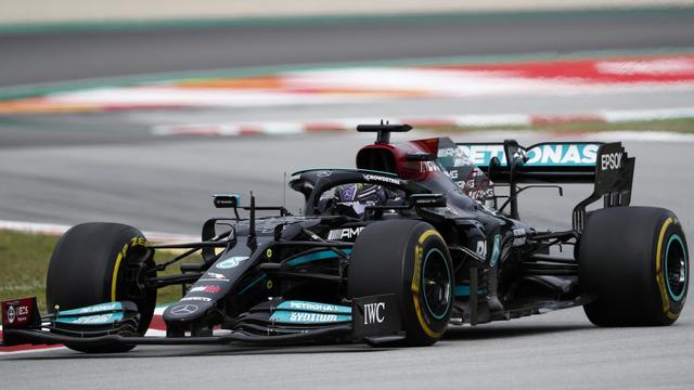 Lewis Hamilton, encore vainqueur. Pour la 98e fois de sa carrière. [AP - Joan Monfort]