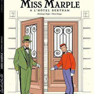 Couverture de la bande dessinée "Miss Marple à l'hôtel Bertram", d'après Agatha Christie [Editions Paquet - Dessi: Olivier Dauger, scénario: Dominique Ziegler]