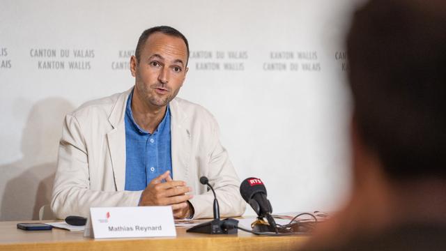 Le conseiller d'Etat valaisan Mathias Reynard. [Keystone - Etienne Bornet]