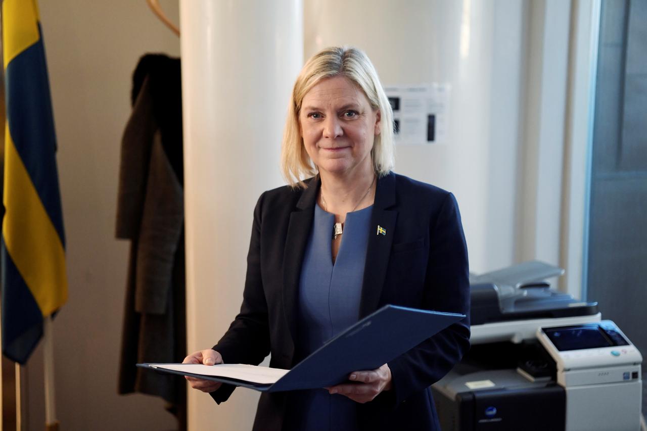 Magdalena Andersson, Première ministre de la Suède. [Reuters - TT News Agency]