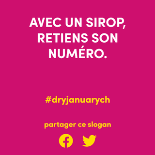 Deux visuels du défi "Dry January". [dryjanuary.ch]