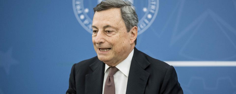 Le Premier ministre italien Mario Draghi à Rome le 2 juillet 2021. [LaPresse via AP/Keystone - Roberto Monaldo]