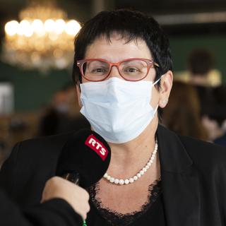 Sophie Ley, présidente de l'Association suisse des infirmières et infirmiers (ASI). [KEYSTONE - PETER KLAUNZER]