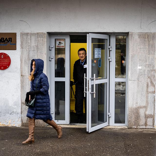 Les locaux du journal indépendant Novaïa Gazeta à Moscou, 15.03.2021. [AFP - Dimitar Dilkoff]