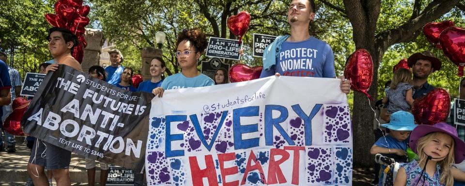 Des manifestants anti-avortement en mai 2021 à Austin, la capitale du Texas. [AFP/Getty Images North America - Sergio Flores]