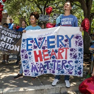 Des manifestants anti-avortement en mai 2021 à Austin, la capitale du Texas. [AFP/Getty Images North America - Sergio Flores]