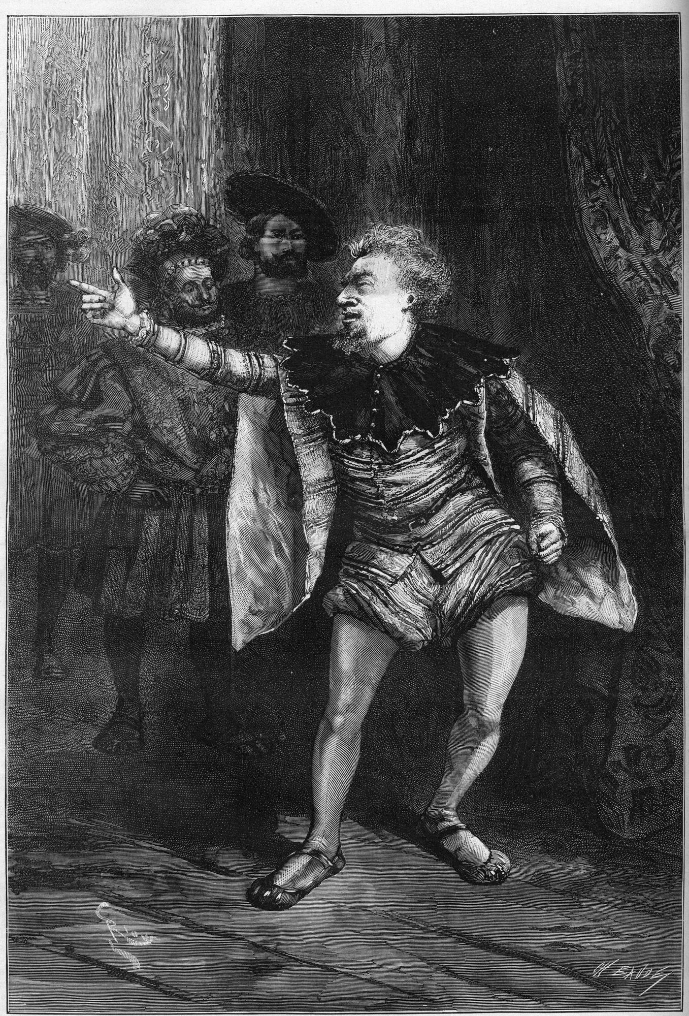 Triboulet dans "Le Roi s'amuse". Gravure de Riou dans "Le Monde Illustré" n°1339 du 25 novembre 1882. [AFP - Leemage]