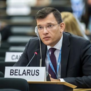 Yuri Ambrazevitch, ambassadeur biélorusse auprès de l’ONU à Genève. [MARTIAL TREZZINI - KEYSTONE]