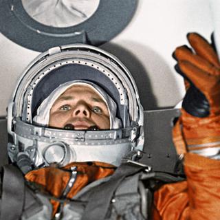 Youri Gagarine à bord de la capsule Vostok. [AFP - RIA Novosti / Sputnik]