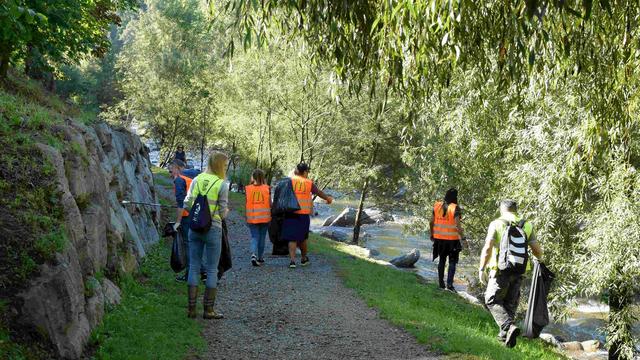 Une opération du "Clean-Up Day" 2021 près de Lugano, au Tessin. [Communauté d’intérêts pour un monde propre (IGSU)]