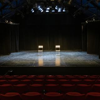 Une salle de théâtre vide au Tessin, en février 2021. [Keystone/Ti-Press - Elia Bianchi]