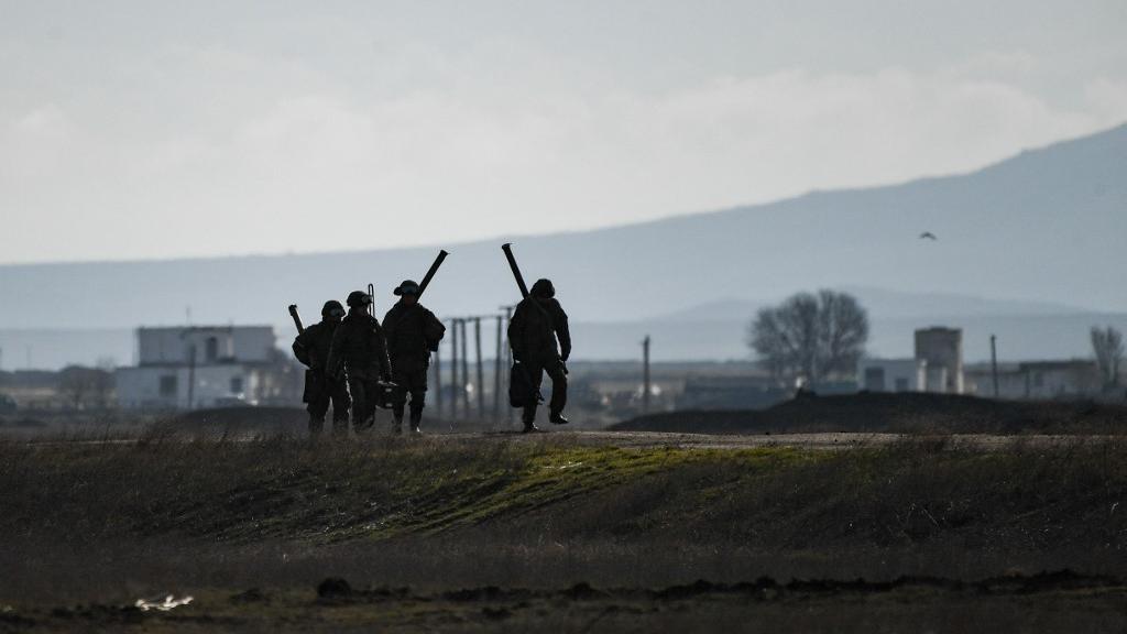 L'UE redoute un incident avec le déploiement de troupes russes à la frontière avec l'Ukraine. [AFP - Konstantin Mihalchevskiy]