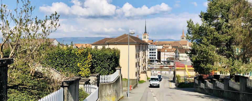 Une rue à Payerne. [RTS - Karine Vasarino]