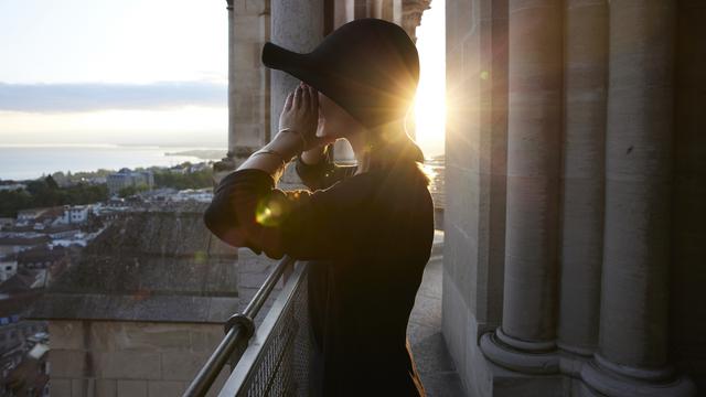 Cassandre Berdoz, guette auxiliaire de la Cathédrale de Lausanne. [VILLE DE LAUSANNE - NOURA GAUPER]