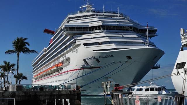 Le navire de croisière Carnival Freedom, ici en février 2013 à Key West en Floride. [AFP - Karen Bleier]