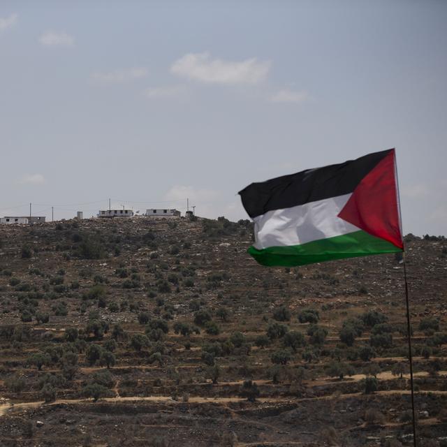 Une colonie israélienne vue depuis le village palestinien de Beita. [Keystone/AP Photo - Majdi Mohammed]