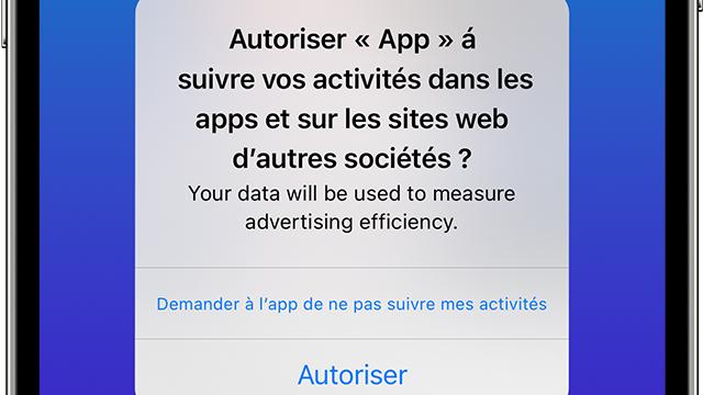 La mise à jour 14.5 de l'IPhone propose de refuser le traçage de l'appareil par une application tiers [Apple]