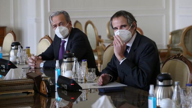 Le directeur général de l'AIEA était arrivé samedi à Téhéran, où il a rencontré le ministre des Affaires étrangères Mohammad Javad Zarif. [afp - Fatemeh Bahrami]