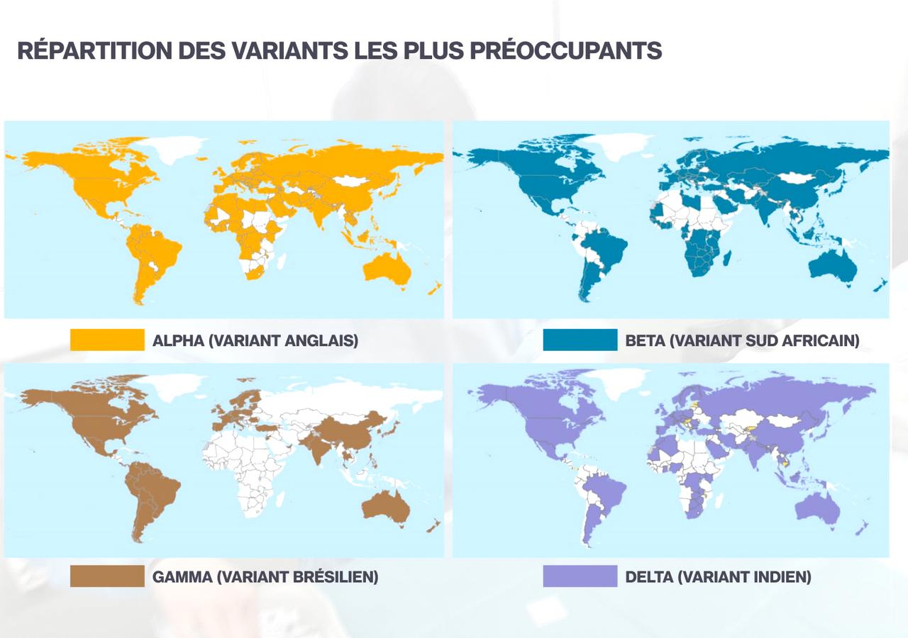 Les variants les plus préoccupants. [RTS]