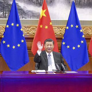 Les négociation se poursuivent entre la Chine de l'Union européenne sur l'accord sur les investissements. [AP/Keystone - Li Xueren]